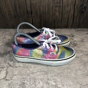 Vans Classic Low “Rainbow Sequens” Womens Size 6.5